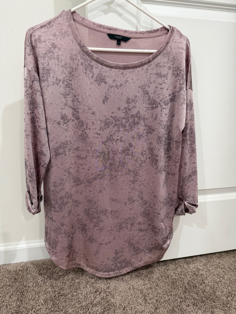 next Dusty Rose Mineral-Wash Long Sleeve Top